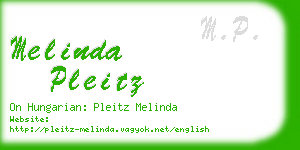 melinda pleitz business card